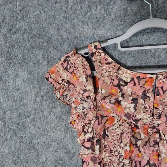 Maeve Top S Cold Shoulder Ruffle Dainty‎ Floral  Lightweight Cottage Boho Garden - Picture 7 of 16